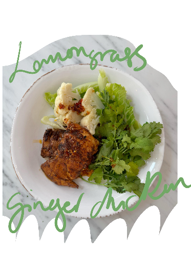 Lemongrass Ginger Chicken with Chilli Sambal
